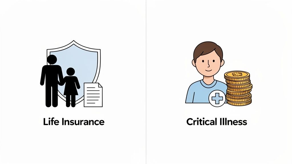 critical illness vs life insurance insurance comparison